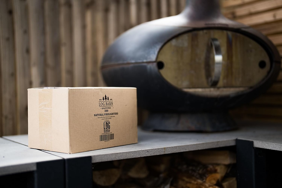 Miniatura: Log Barn Encendedores Naturales - Caja De 200, Pastillas De Encendido Para Barba