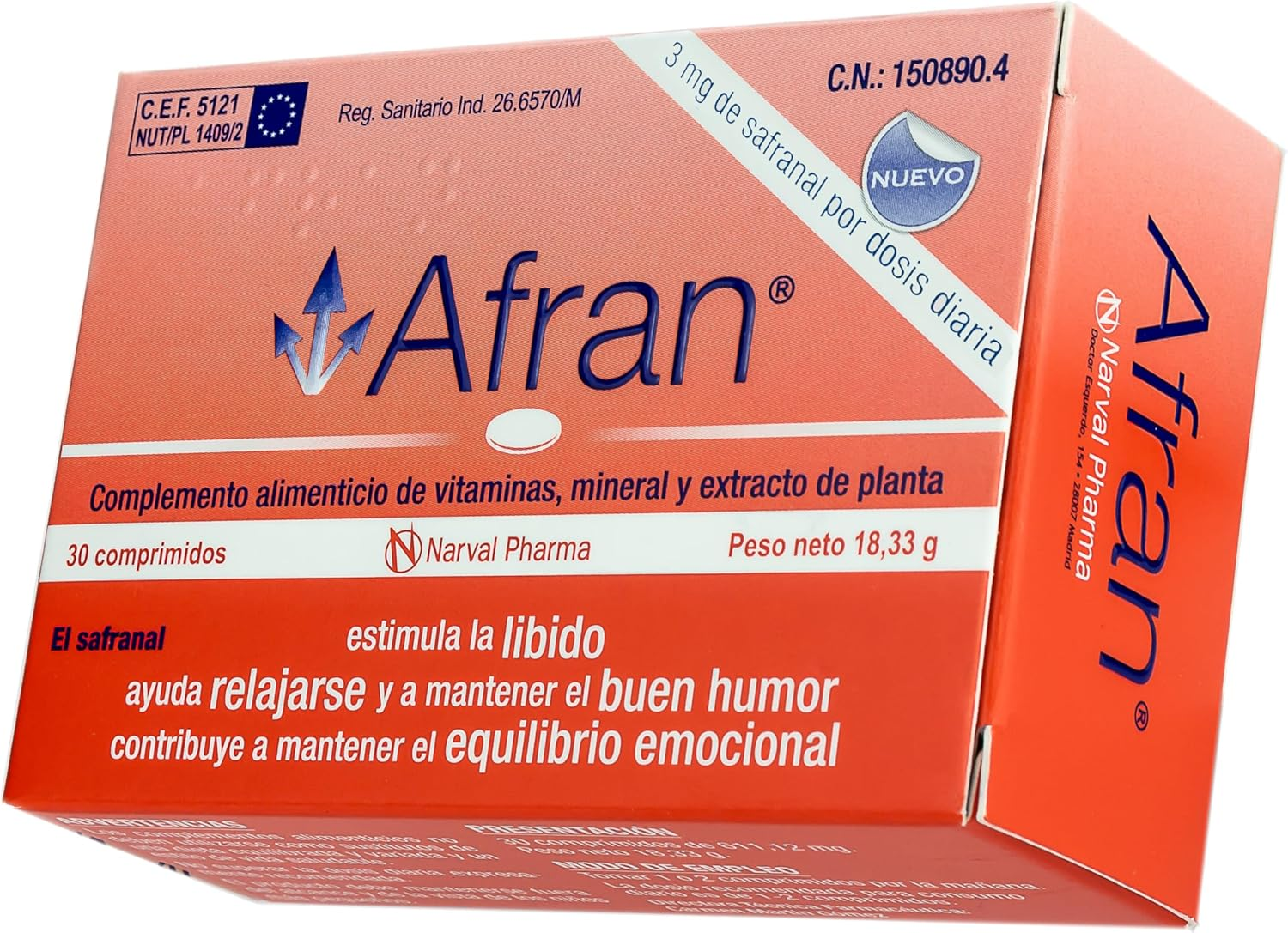 Afran® 30 Comprimidos - Ayúdate a Mantener El Equilibrio Emocional Y El Buen Hum