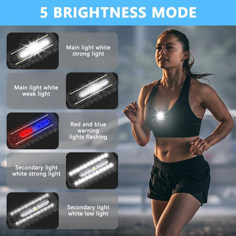 Miniatura: Luz Para Correr, Luz LED Con Clip, 5 Modos De Iluminación, Linterna Con Clip Por