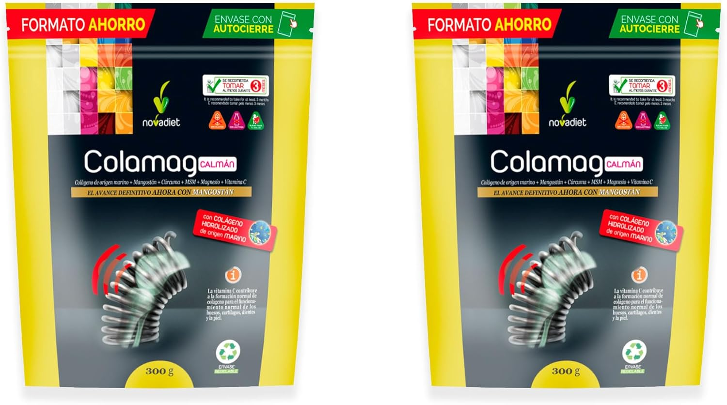 Novadiet - DOYPACK COLAMAG CALMÁN Con Colágeno Origen Marino, Mangostán, Cúrcuma