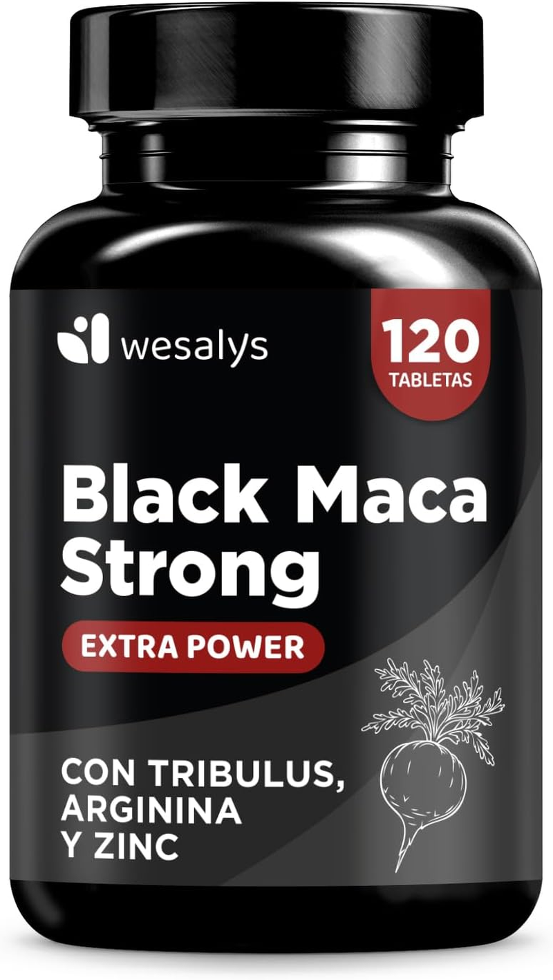 Maca Negra Andina Pura 30.000Mg 20:1 + Tribulus + Arginina + Zinc | Dosis Alta |