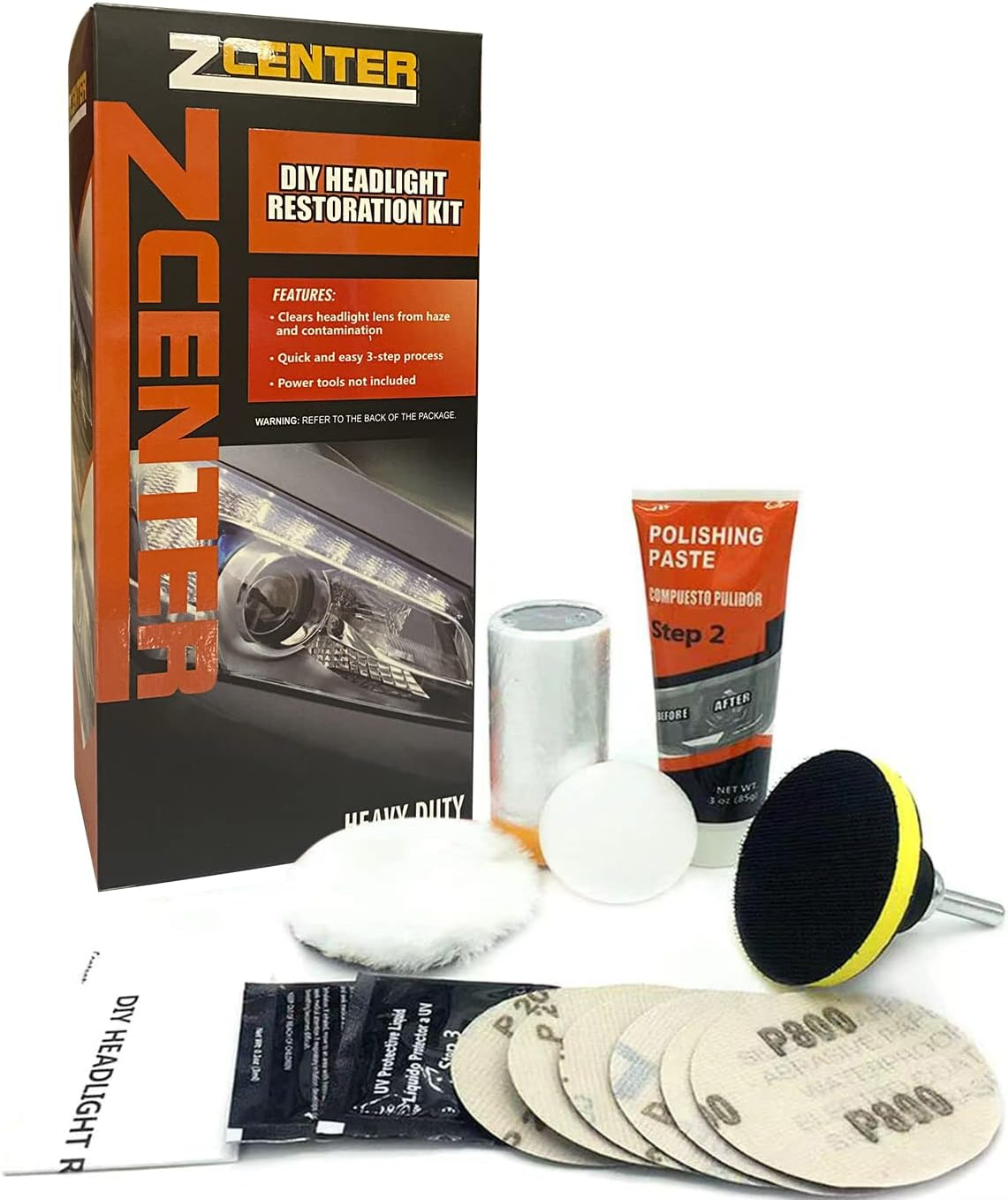 Kit De Restauración De Faros De Automóviles Pulir Faros Coche Para Restaurar Far