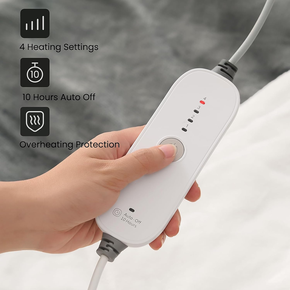Miniatura: CURECURE Manta Calefactora Eléctrica Para Cama Con Apagado Automático Protección