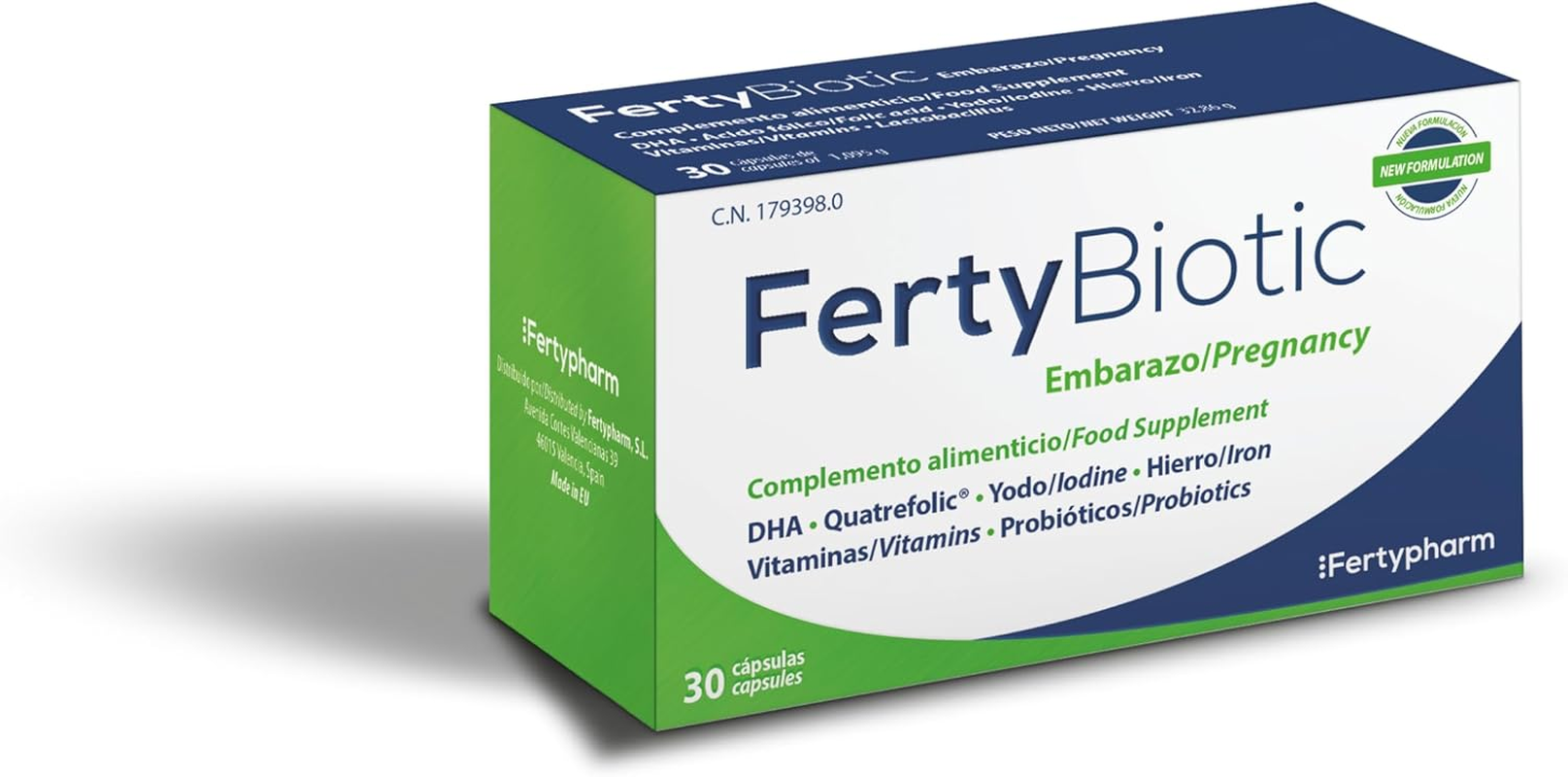 FERTYBIOTIC EMBARAZO | Complemento Alimenticio | Embarazo Y Lactancia | Ácido Fó