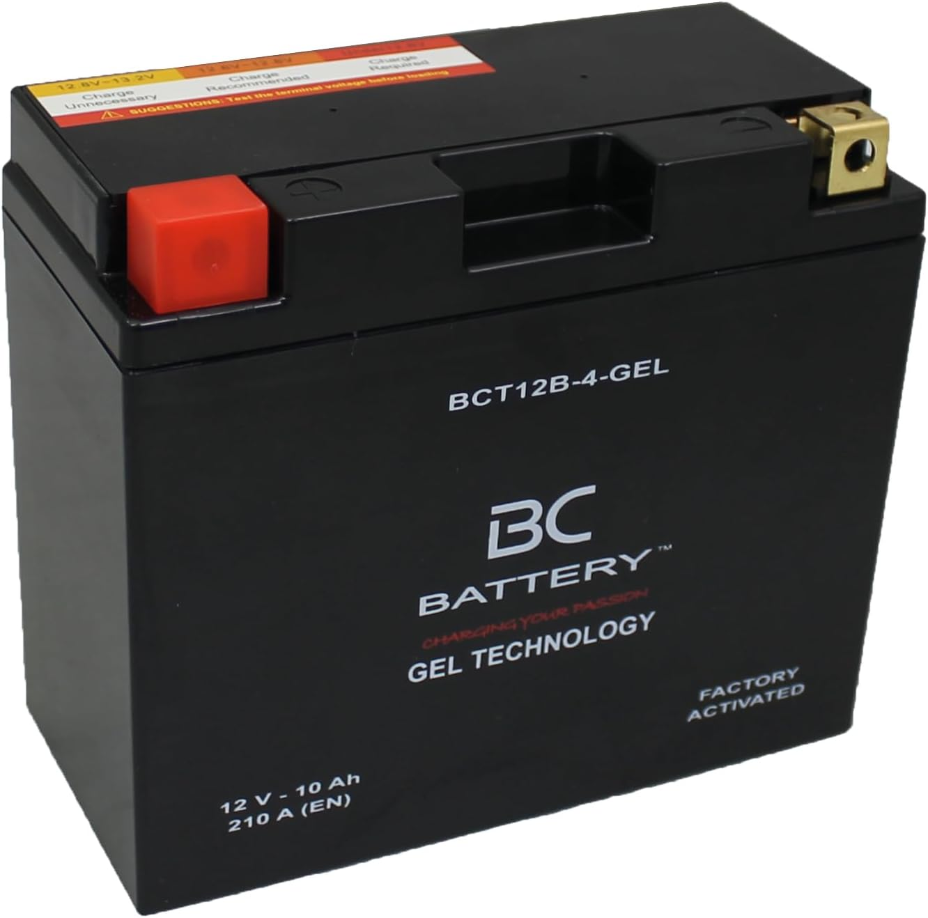 BC BATTERY Batería De Arranque Para Motocicleta Con GEL 12V 10Ah BCT12B-4-GEL Mo