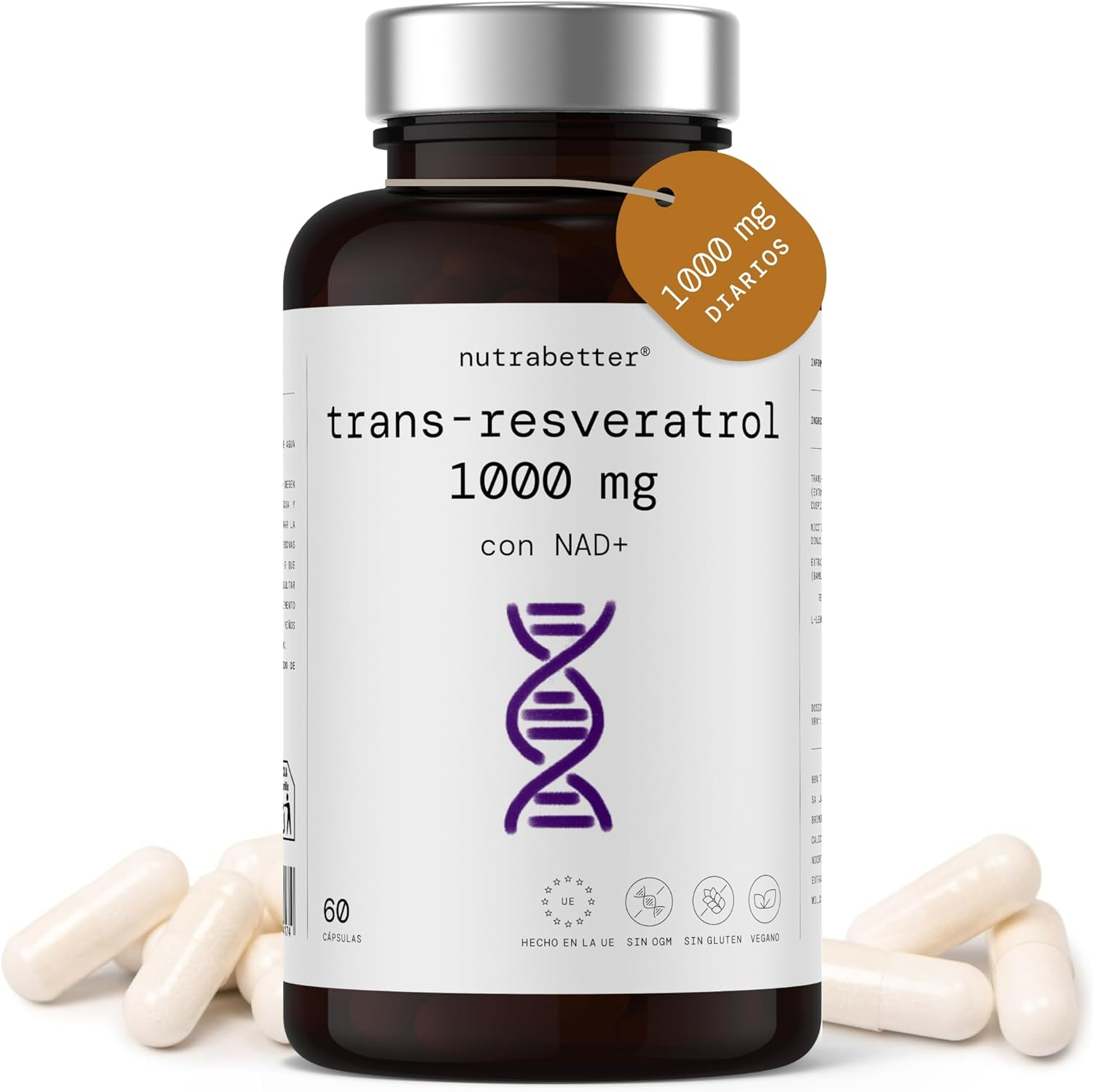 NAD Resveratrol Puro 1000 Mg | NAD Resveratol | NAD+ | Trans Resveratrol Puro 10