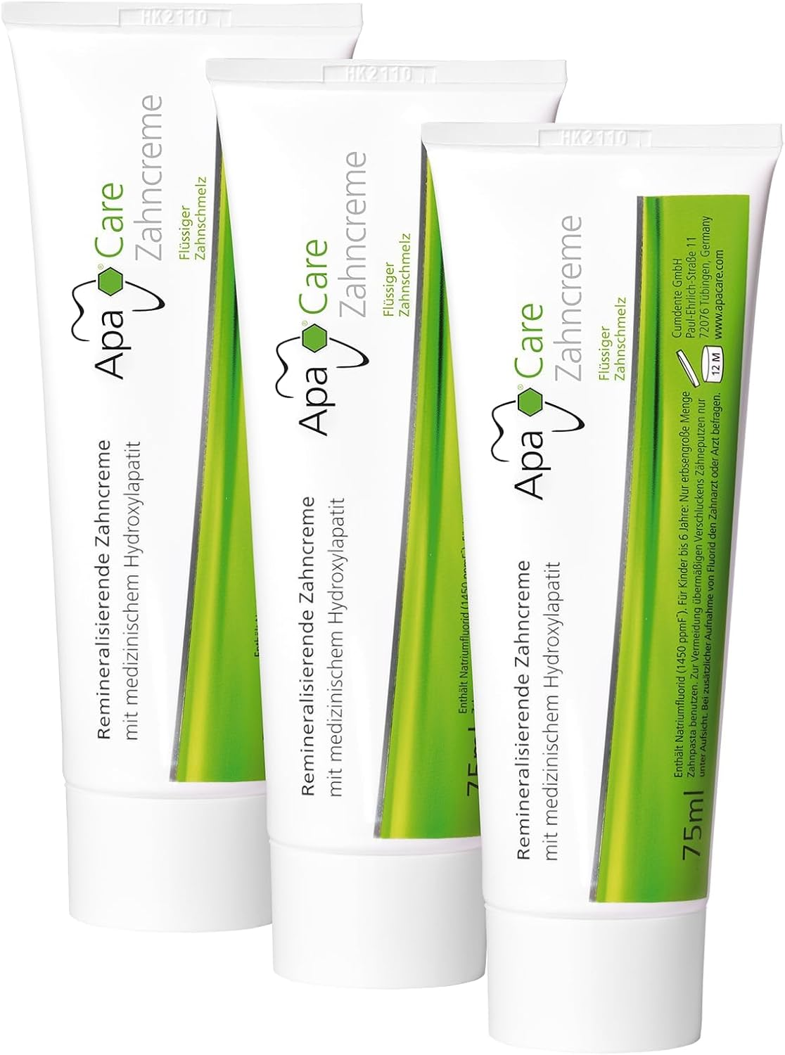 Apacare Pasta Dentífrica Remineralizante 75Ml, Pack De 3 (3X 75Ml)