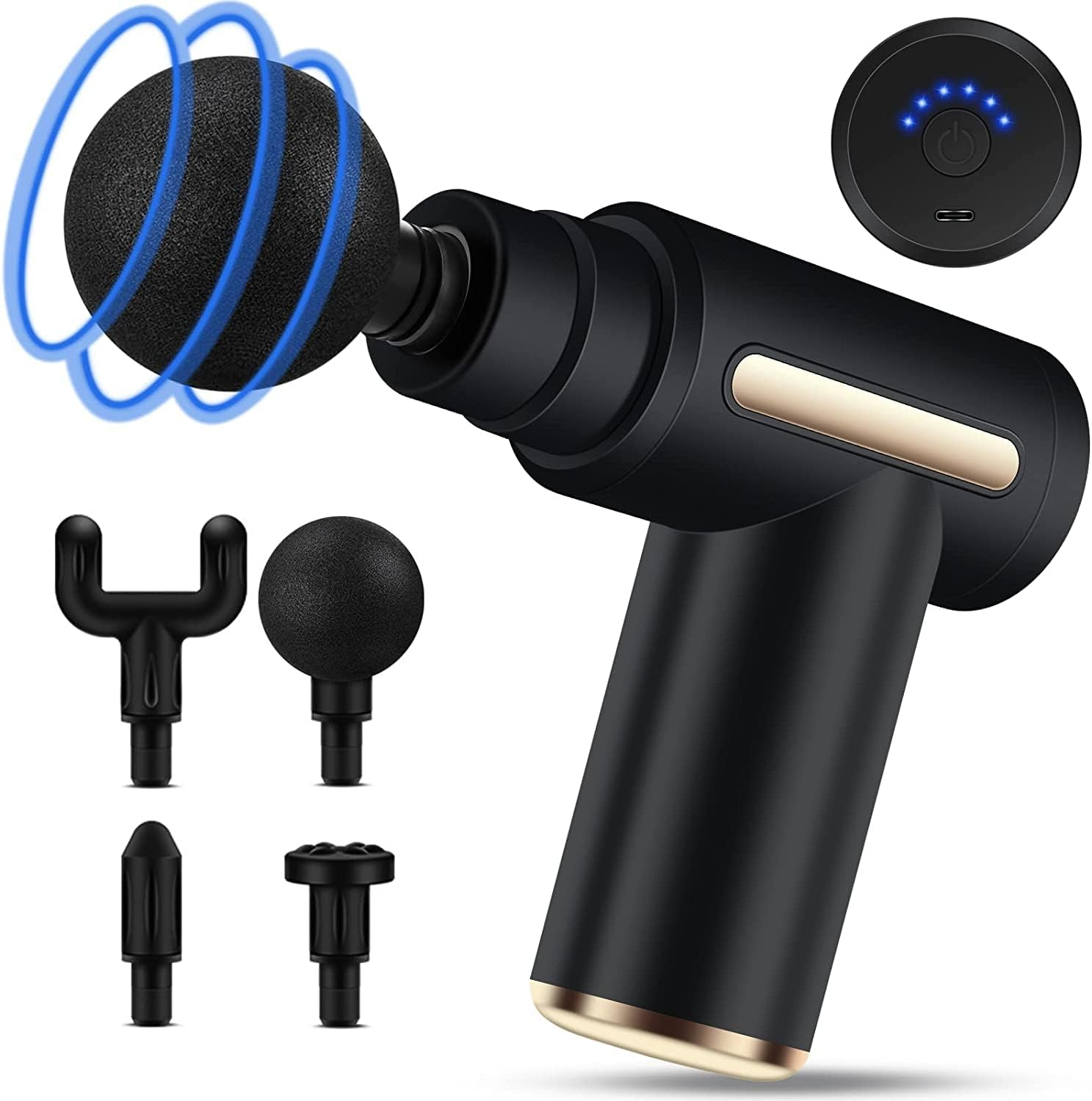 Mini Pistola De Masaje Muscular, Masajeador Muscular Portátil 35DB Ultra Silenc
