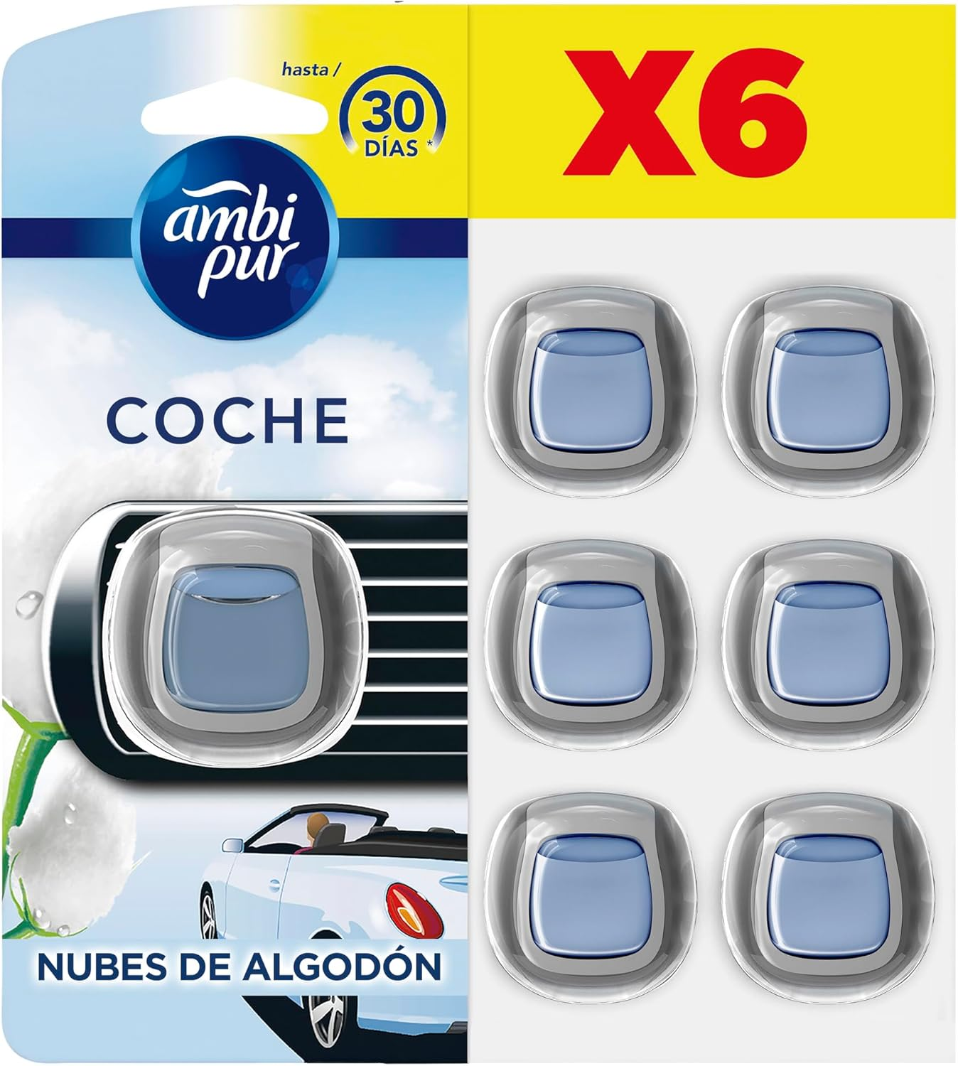 Ambi Pur Nubes De Algodón Difusor Y Fragancia Para Ambientador Eléctrico 6 Unida
