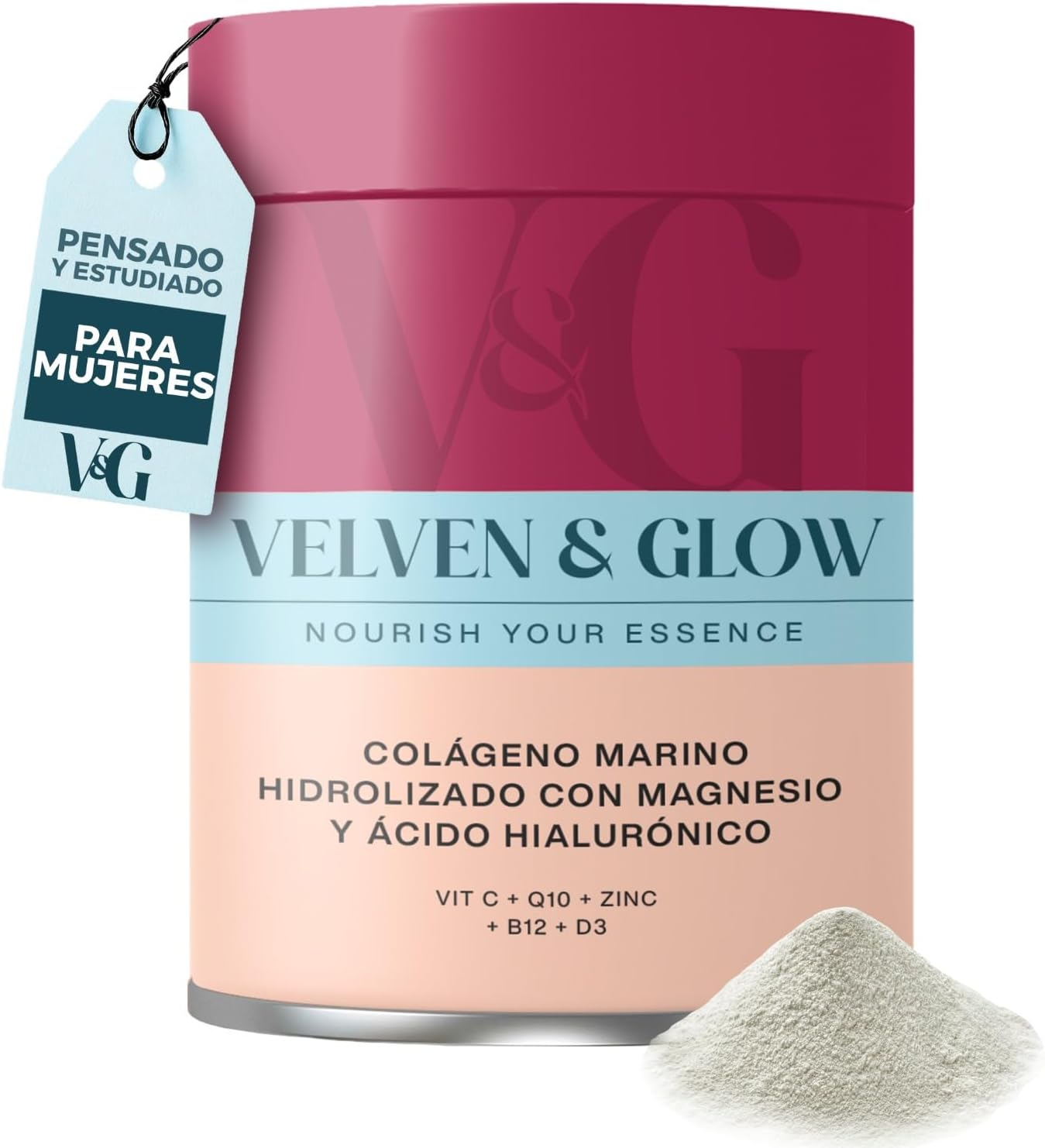Colageno Marino Hidrolizado Con Magnesio + Acido Hialuronico + Vitamina C + Coq1