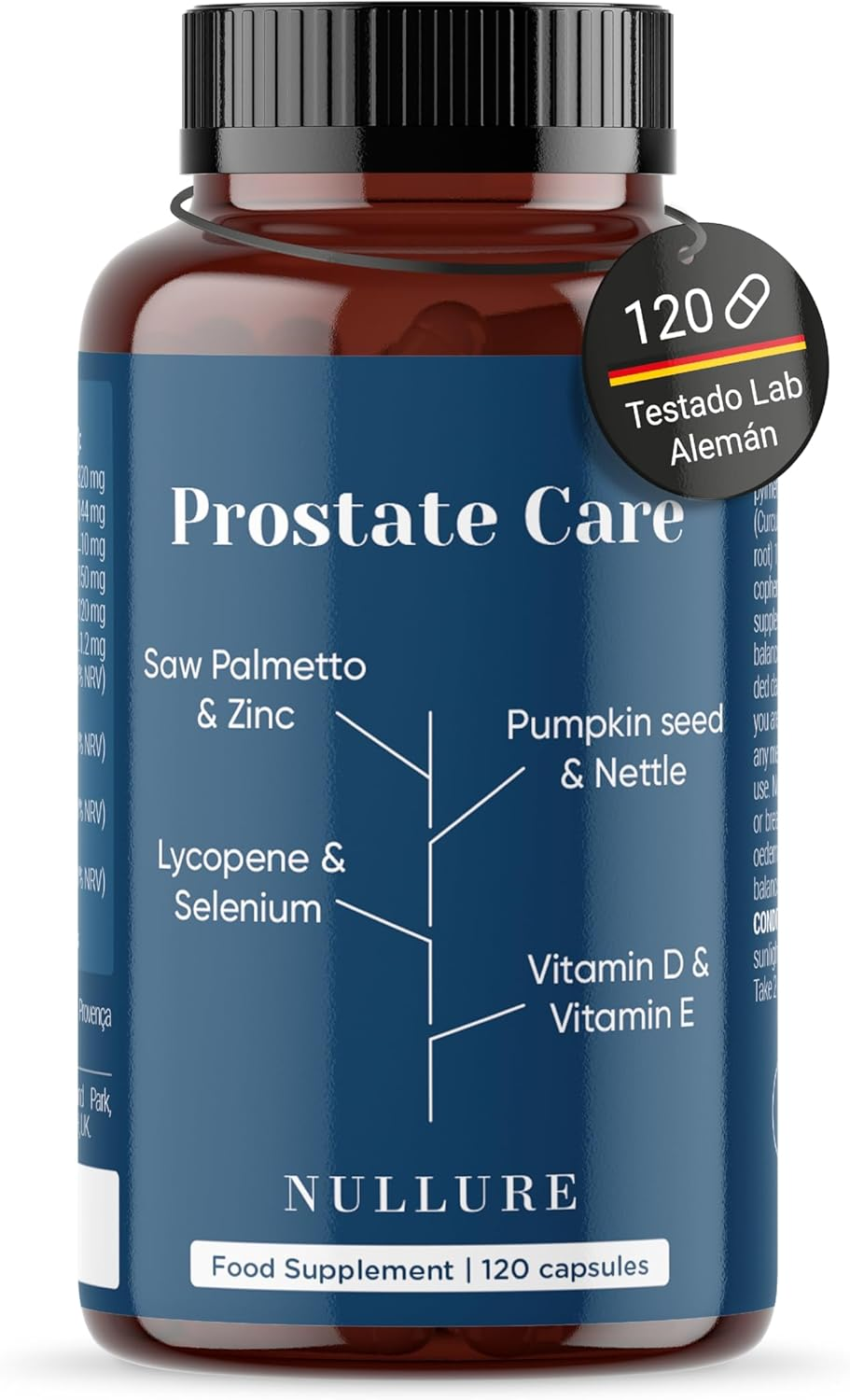 Nullure Complejo Prostata Capsulas | Saw Palmetto 320Mg + Calabaza + Ortiga + Li