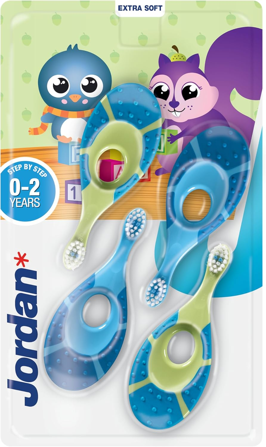 Jordan ® | Step 1 | Cepillo De Dientes Para Bebé 0-2 Años | Original Con Cerdas