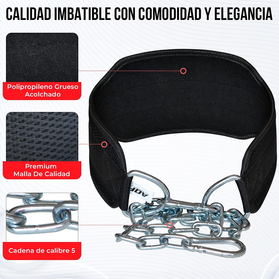 Miniatura: AQF Cinturon Lastre Gym, Neopreno Dominadas Cinturon Con Cadena, Faja Lumbar Muj