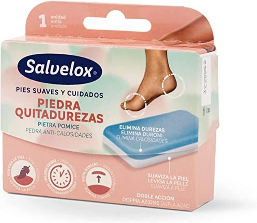 Salvelox ® | Piedra Quitadurezas Doble Acción | Elimina Las Durezas Y Suaviza La