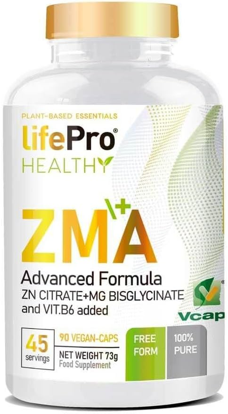 Life Pro Healthy ZMB6 90 Cápsulas | Suplementos Con Glicinato De Magnesio | Citr