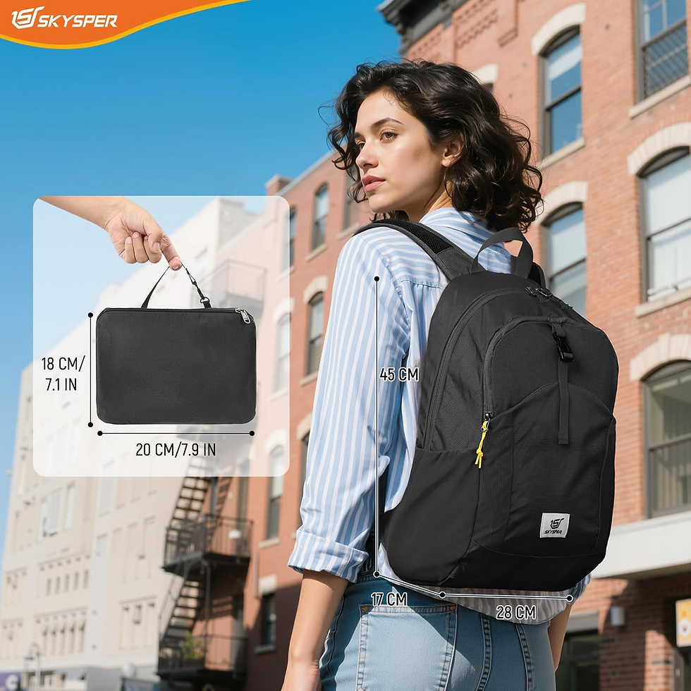 Miniatura: SKYSPER Mochila Plegable Antirrobo Con Protección RFID, 20L Mochila De Excursión