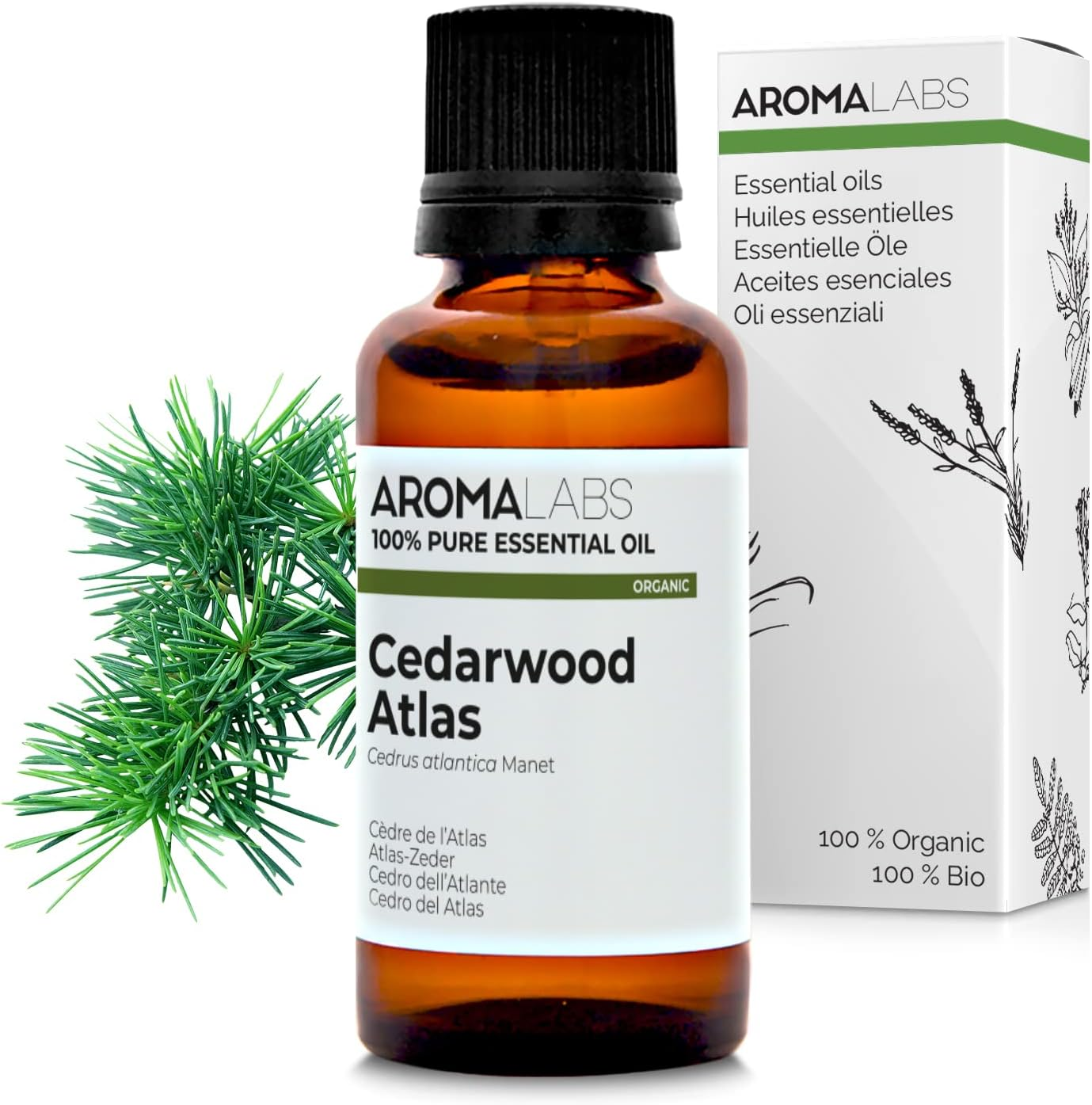 Cedro Del Atlas BIO (Cedrus Atlantica) - 30 Ml - Aceite Esencial Quimiotipado Y