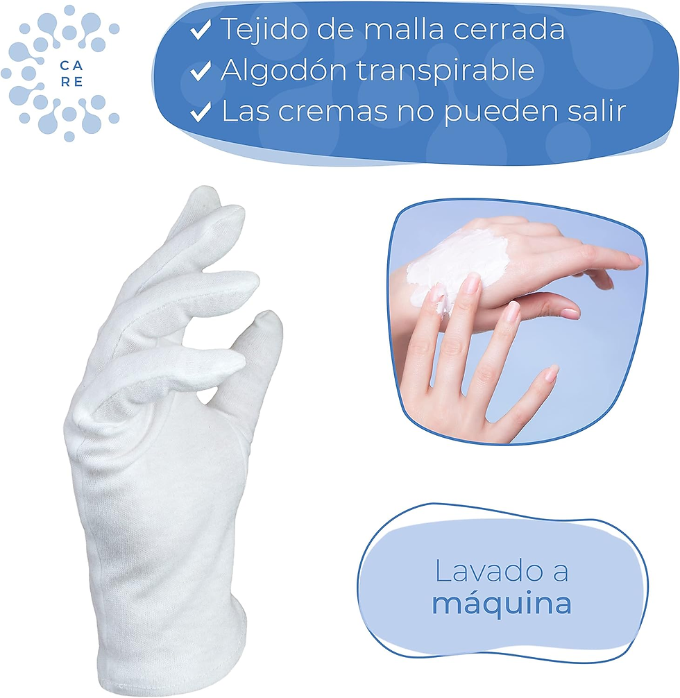 Miniatura: Guantes De Algodón Blanco, Guantes Hidratantes, Guantes De Hilo Hechos De 100% A