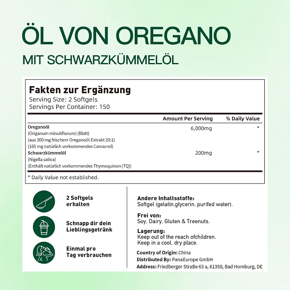Miniatura: Aceite De Orégano 300 Unidad - 6000 Mg - Aceite De Black Seed Balance Orégano, A