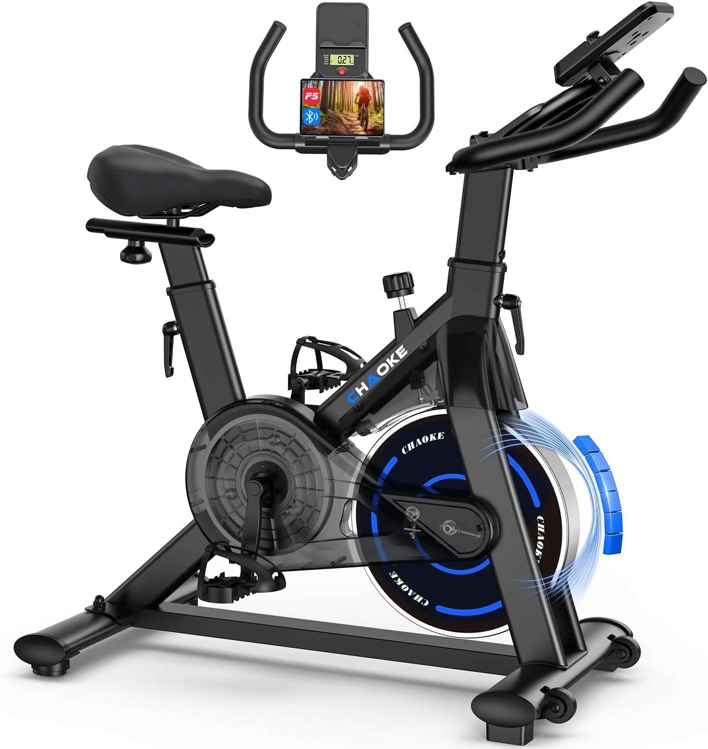 Bicicleta Estática Magnética Con APP, Bicicleta De Spinning Profesional Para Cas
