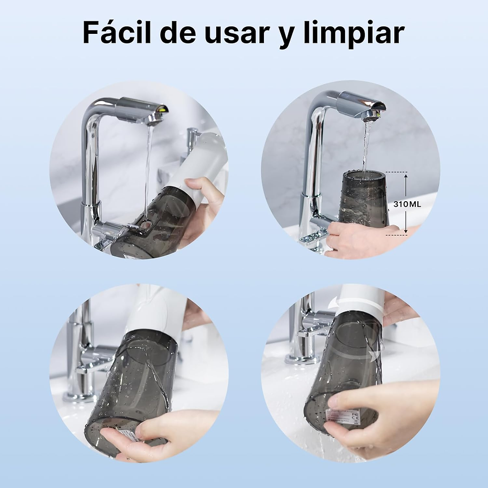 Miniatura: TUREWELL Irrigador Bucal Portatil De 310 ML Con 5 Modos, 4 Boquillas, Irrigador 