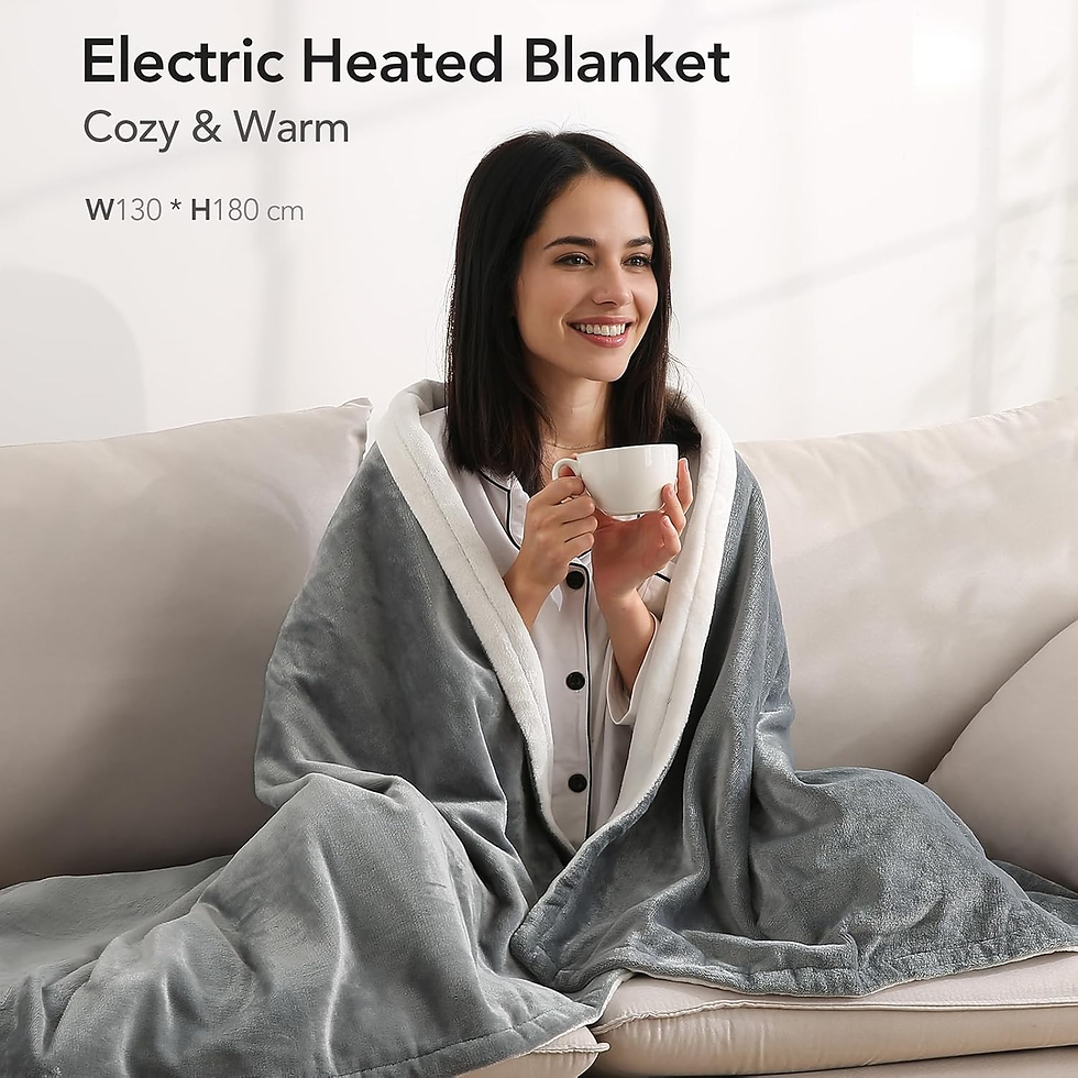 Miniatura: CURECURE Manta Calefactora Eléctrica Para Cama Con Apagado Automático Protección