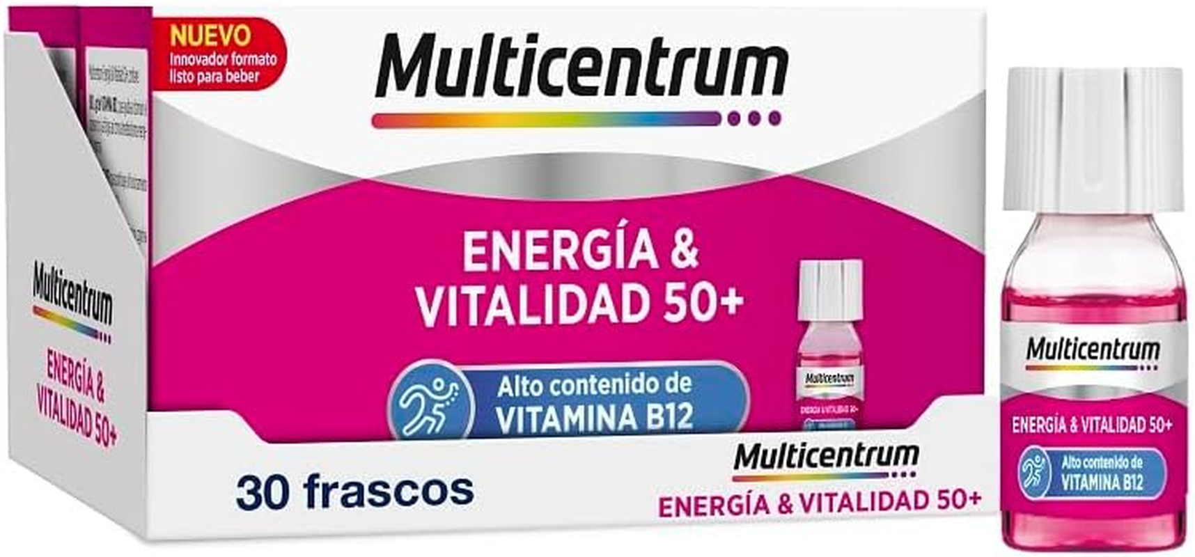 Multicentrum Energía & Vitalidad 50+, Liquido, Alto Contenido De Vitamina B12, E