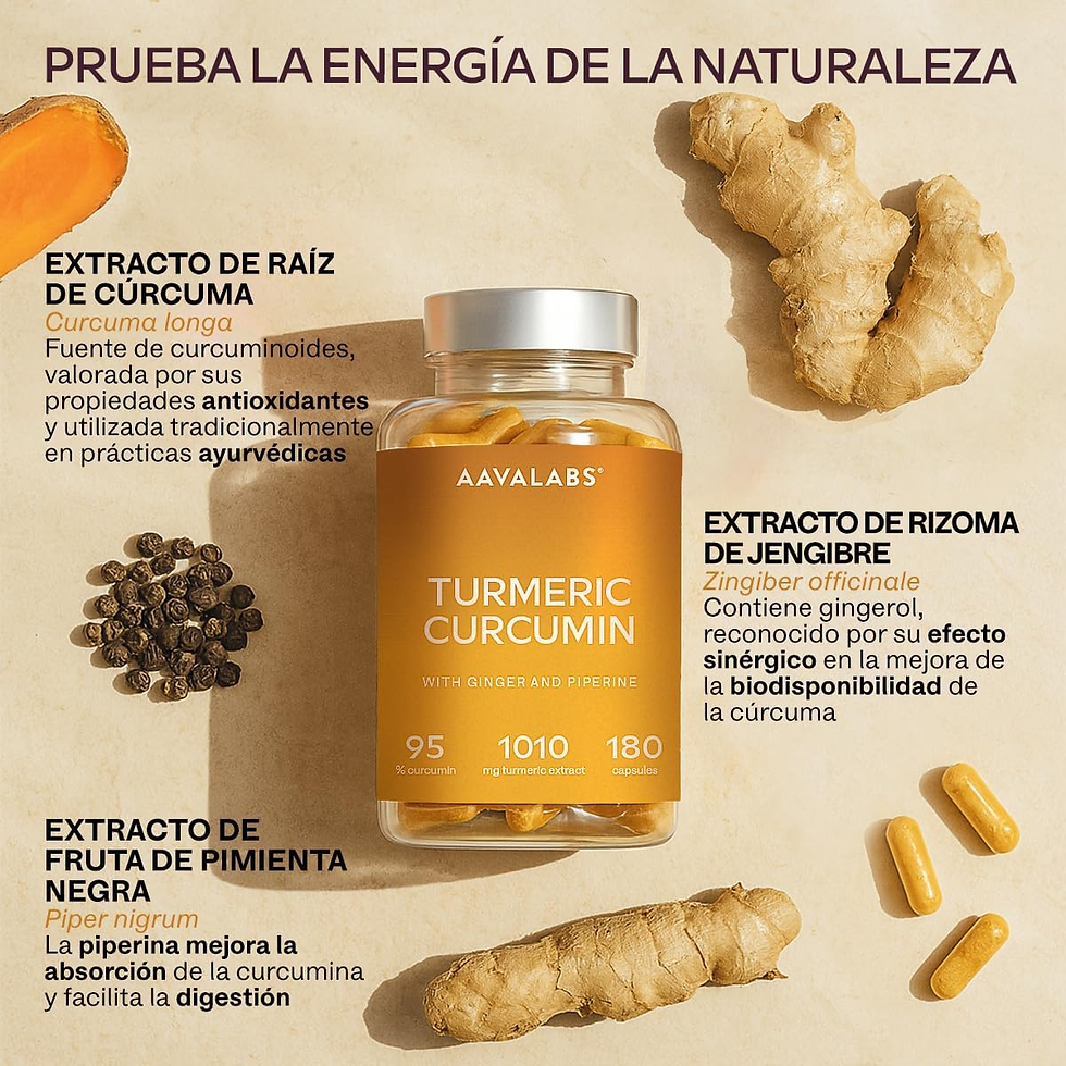 Miniatura: Curcuma Con Jengibre Y Pimienta Negra - 95% Curcumina - 180 Capsulas - 2 Curcuma
