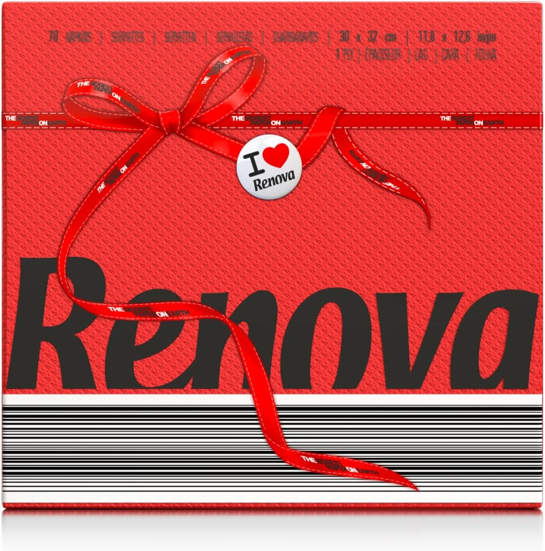 Renova Servilletas De Papel Red Label Roja - 70 Servilletas