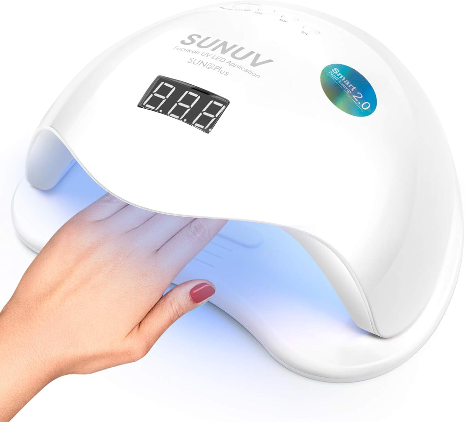 Lámpara De Uñas UV LED, Secador De Uñas Profesional SUNUV Para Manicura Y Pedicu