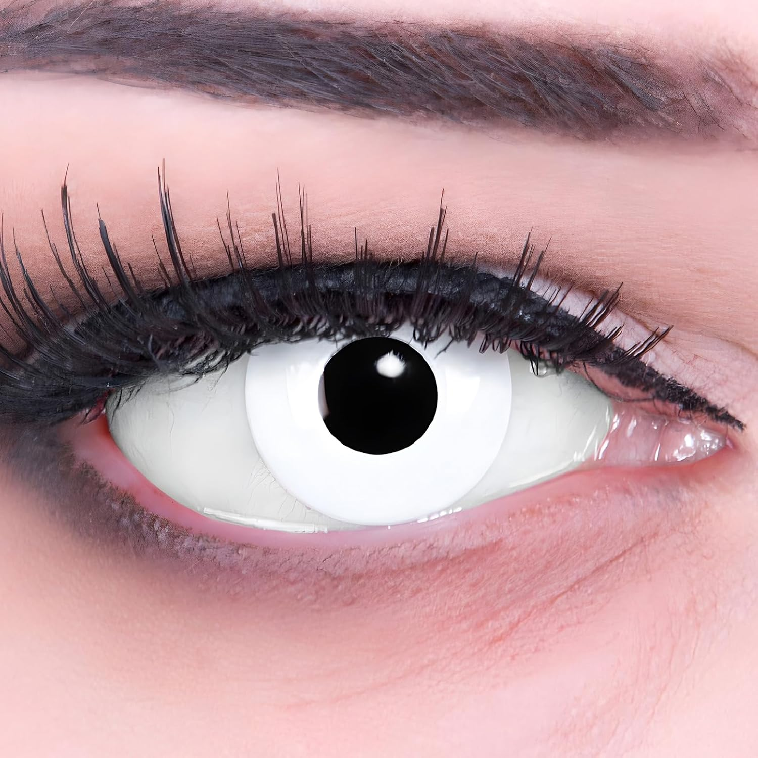 Meralens - Lentes De Contacto "White Out " Con Caja De Lente (1X2Piezas) Fun - C