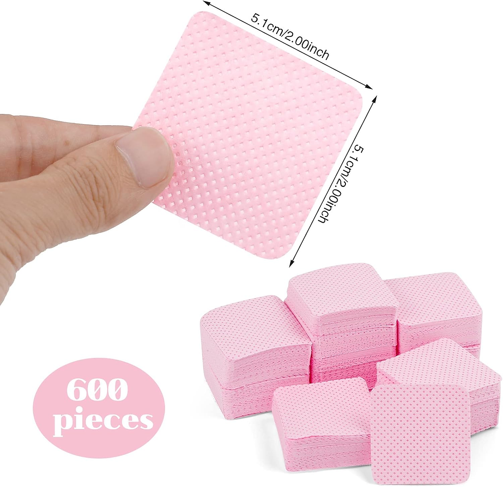 Miniatura: 600 Piezas Toallitas Celulosa Para Uñas Sin Pelusa Almohadilla Quitaesmalte, De 