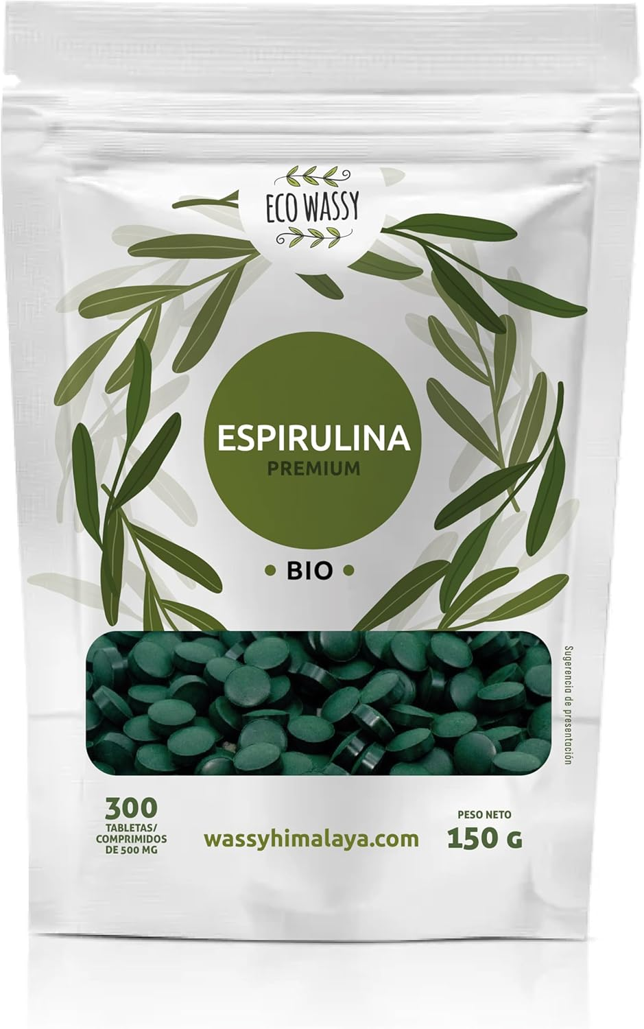 Espirulina Orgánica 300 Comprimidos. Dosis Máxima 3000Mg. 100% Alga Spirulina De