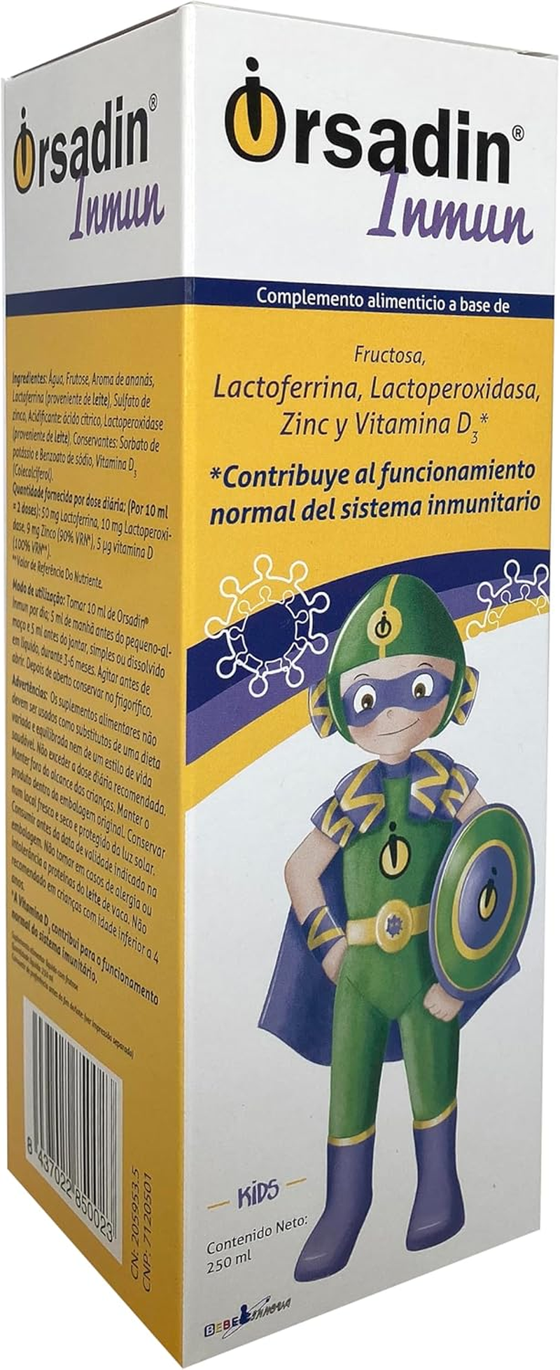 Miniatura: Inmun 250 Ml – Suplemento Para Las Defensas De Los Niños Con Lactoferrina, Lacto