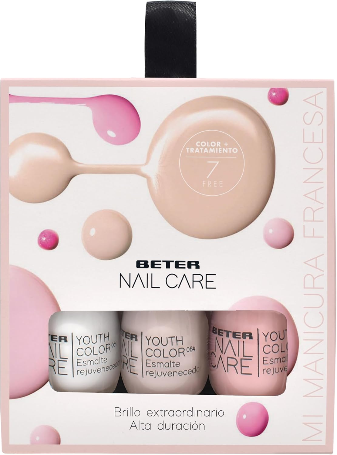 Beter - Pack De 3 Esmaltes Manicura Francesa, Nail Care, Pintauñas, Esmalte De U