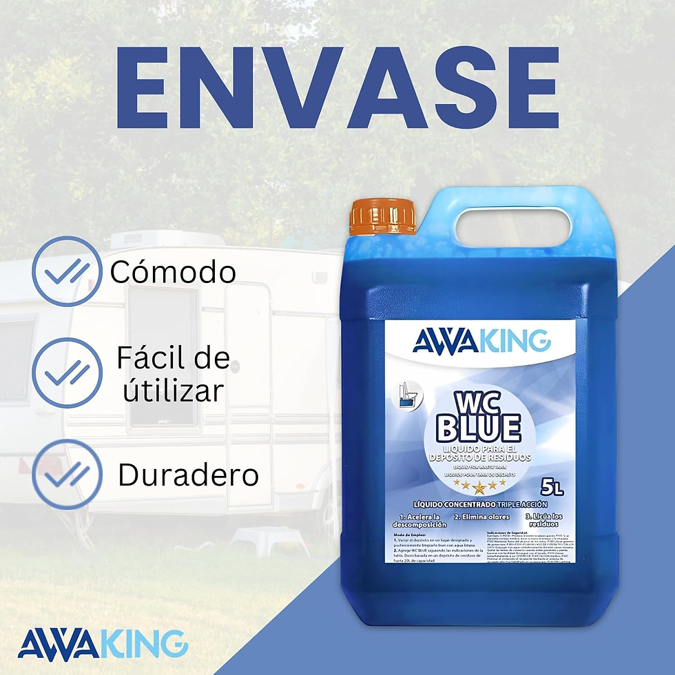 Miniatura: AWAKING Liquido WC Quimico Blue 5L | Liquido Wc Quimico Caravana Con Acción Deso