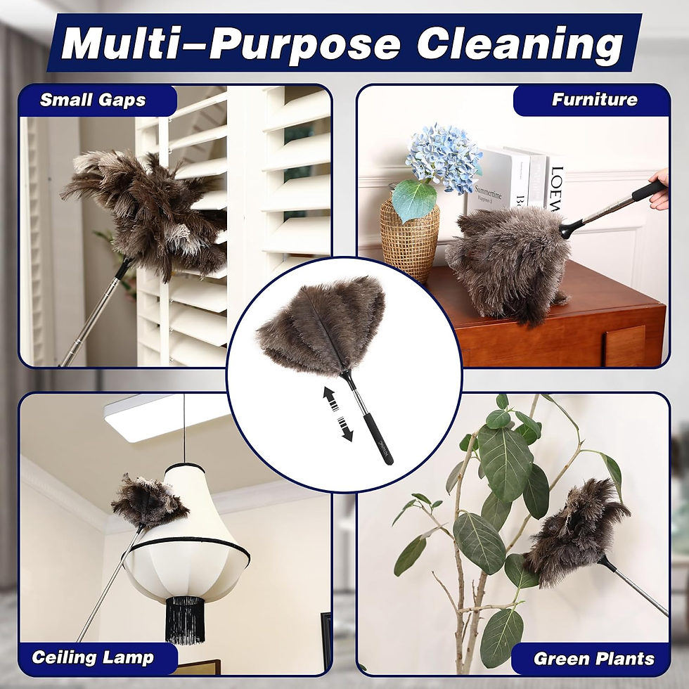 Miniatura: Plumero Extensible De Plumas De Avestruz – Plumero De Plumas De Avestruz De 40 P