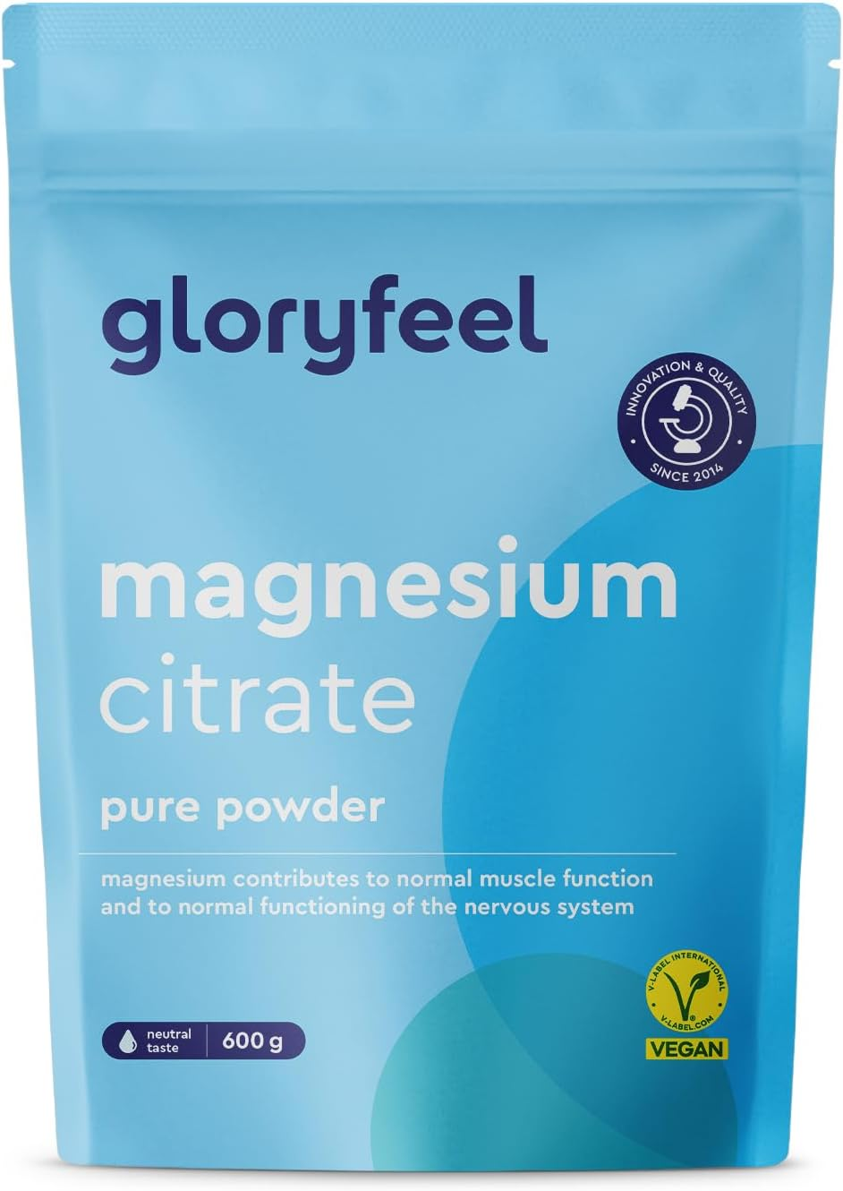Citrato De Magnesio En Polvo 600G = 500 Porciones - 400Mg De Magnesio Por Dosis