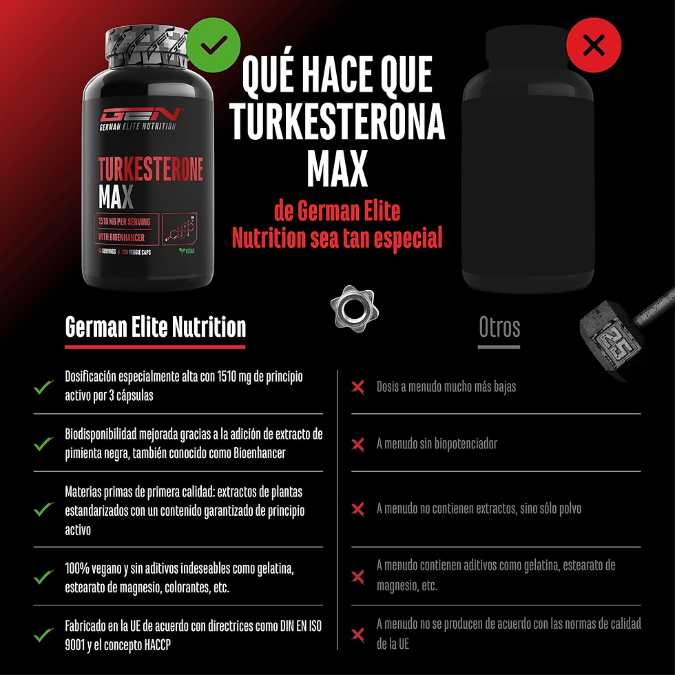 Miniatura: Turkesterone Max - 120 Cápsulas - Dosis Extra Alta Con 1510 Mg Por Porción Diari