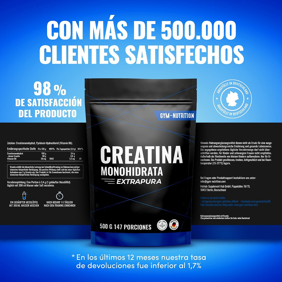 Miniatura: Creatina Monohidratada Extrapura - 500G - 147 Porciones - Creatina Monohidrato P