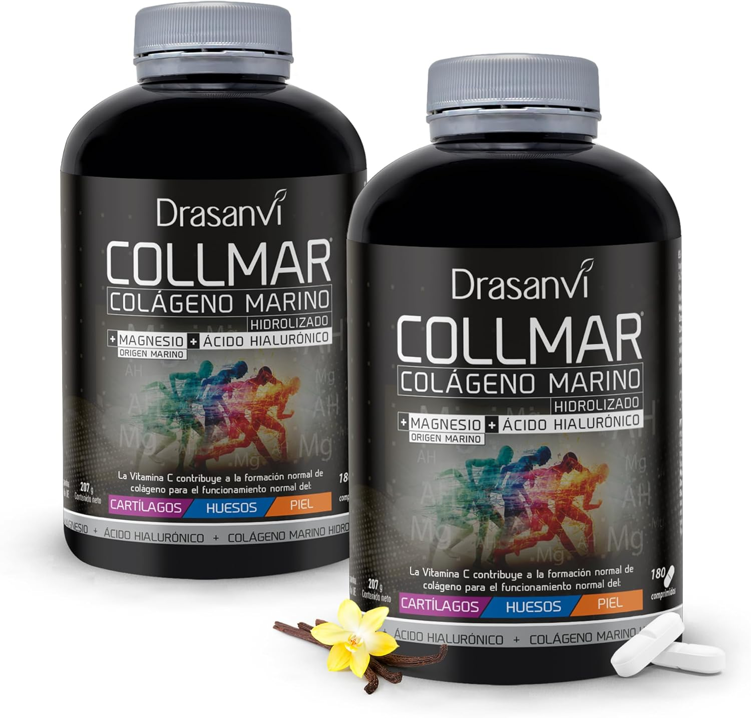 Drasanvi COLLMAR Colágeno Marino Hidrolizado Con Ácido Hialurónico, Magnesio, Vi