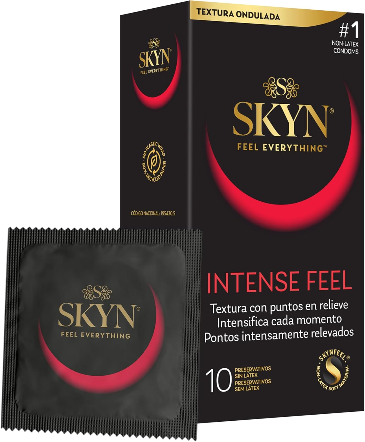 SKYN Intense Feel – Preservativos Sin Látex De Poliisopreno, Ultrafinos Y Estimu