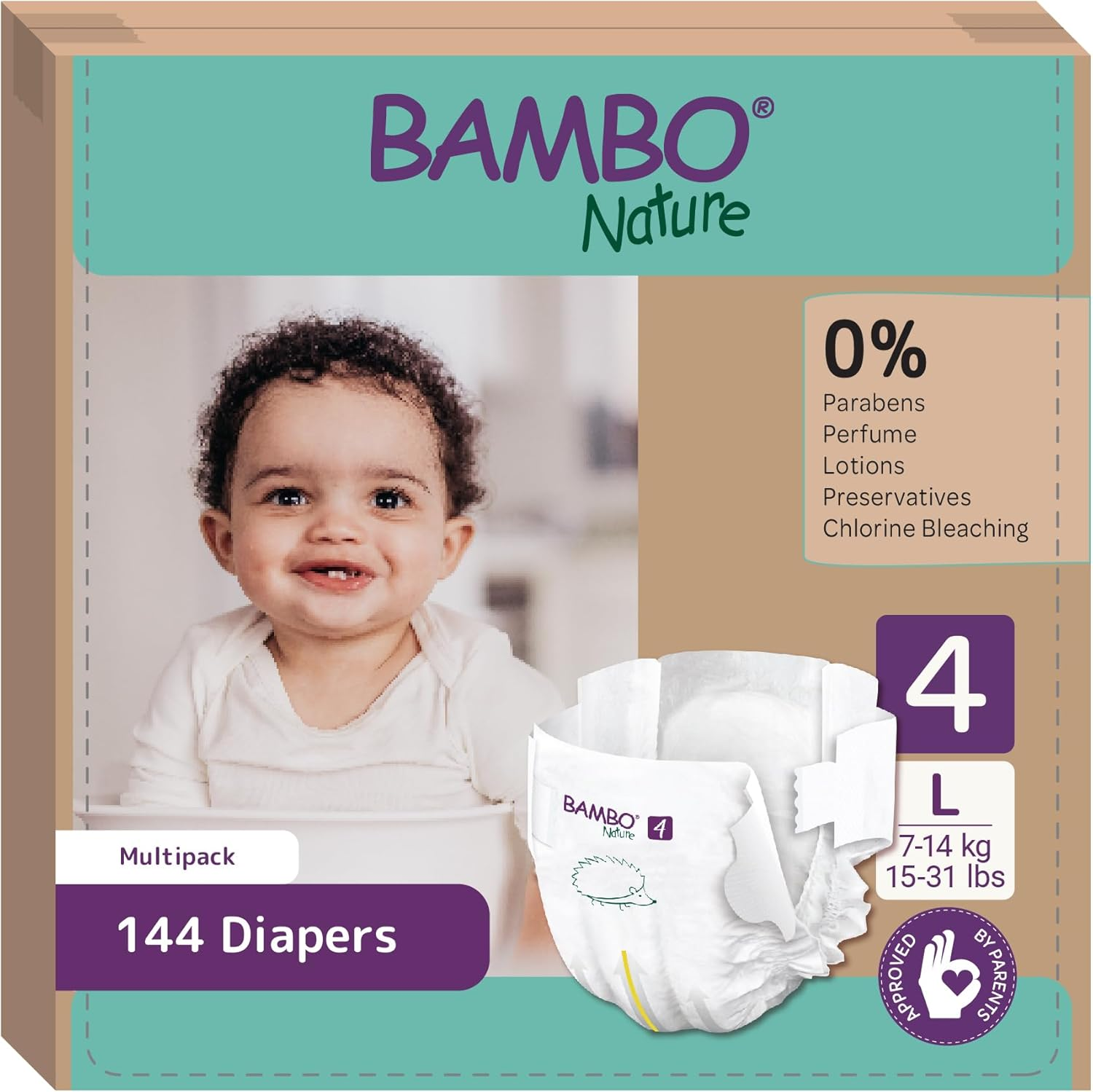 Pañales Talla 4 – 7 a 14Kg (Pack 6 × 24 Un)