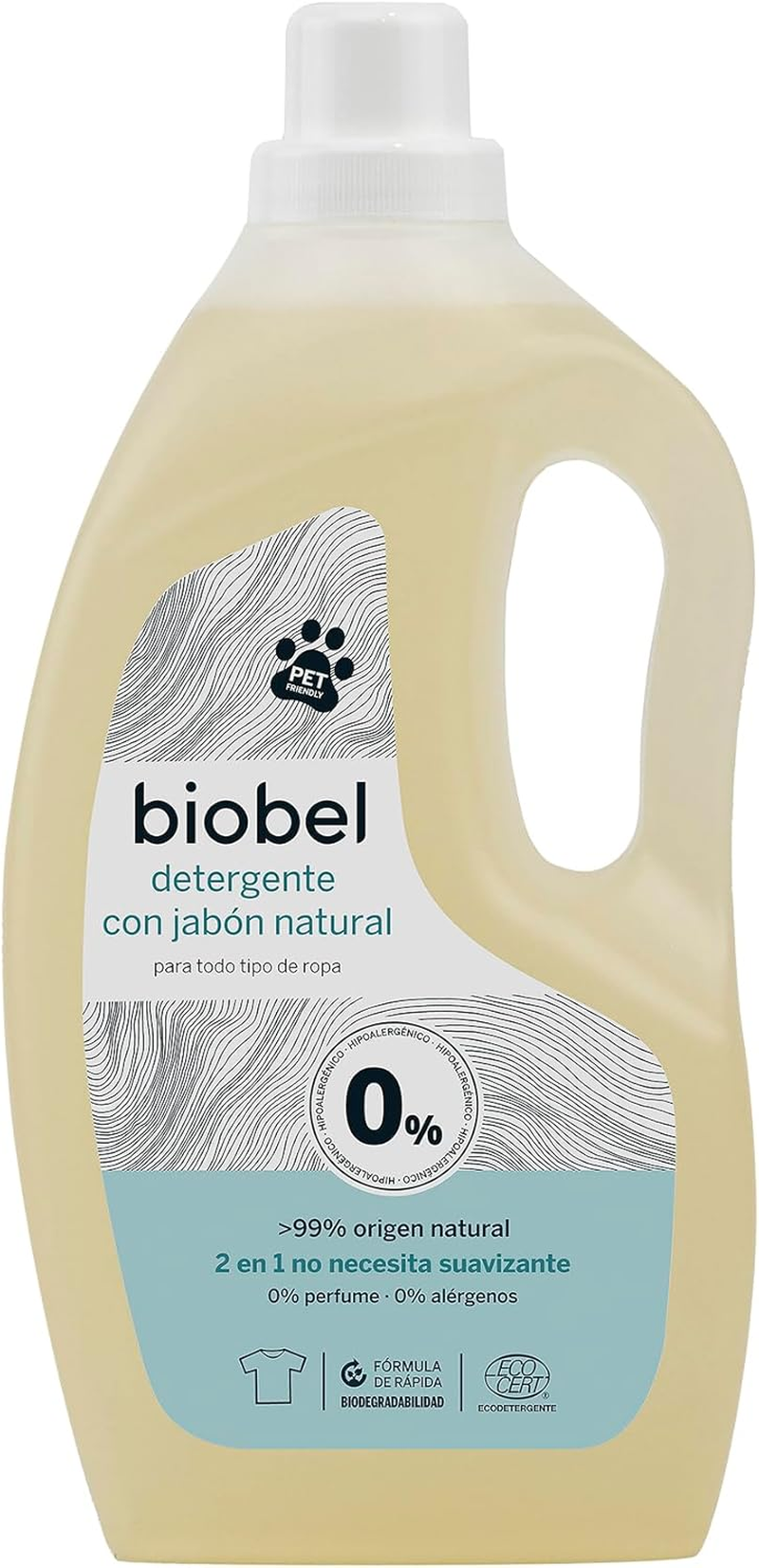 Biobel 0% - Jabón Ecológico De Aceite De Coco - 100% Natural - Limpia, Cuida Y S