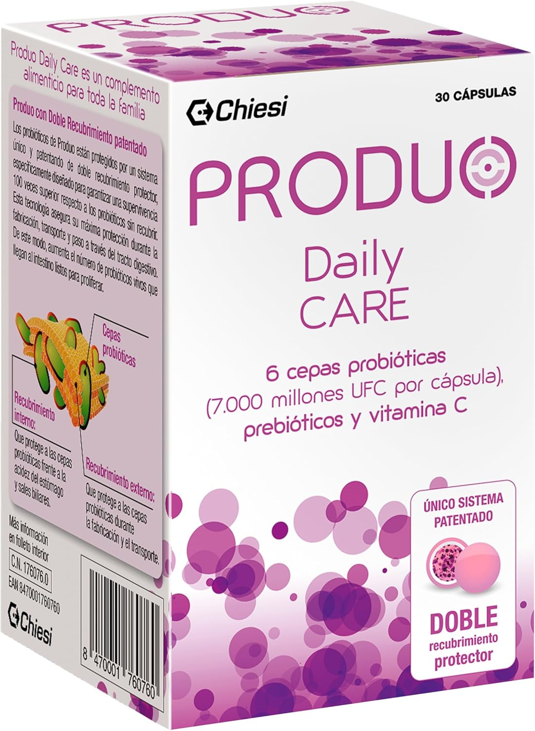 Produo Daily Care - Probióticos Y Prebióticos Intestinales, Doble Recubrimiento