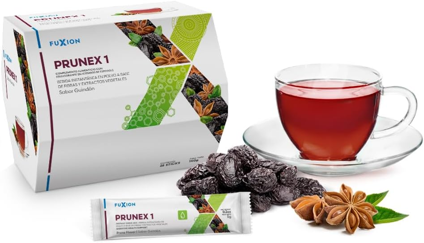 Prunex 1 Té Te En Polvo, Sabor Guindon Ciruela Para Limpieza Y Desintoxicación D