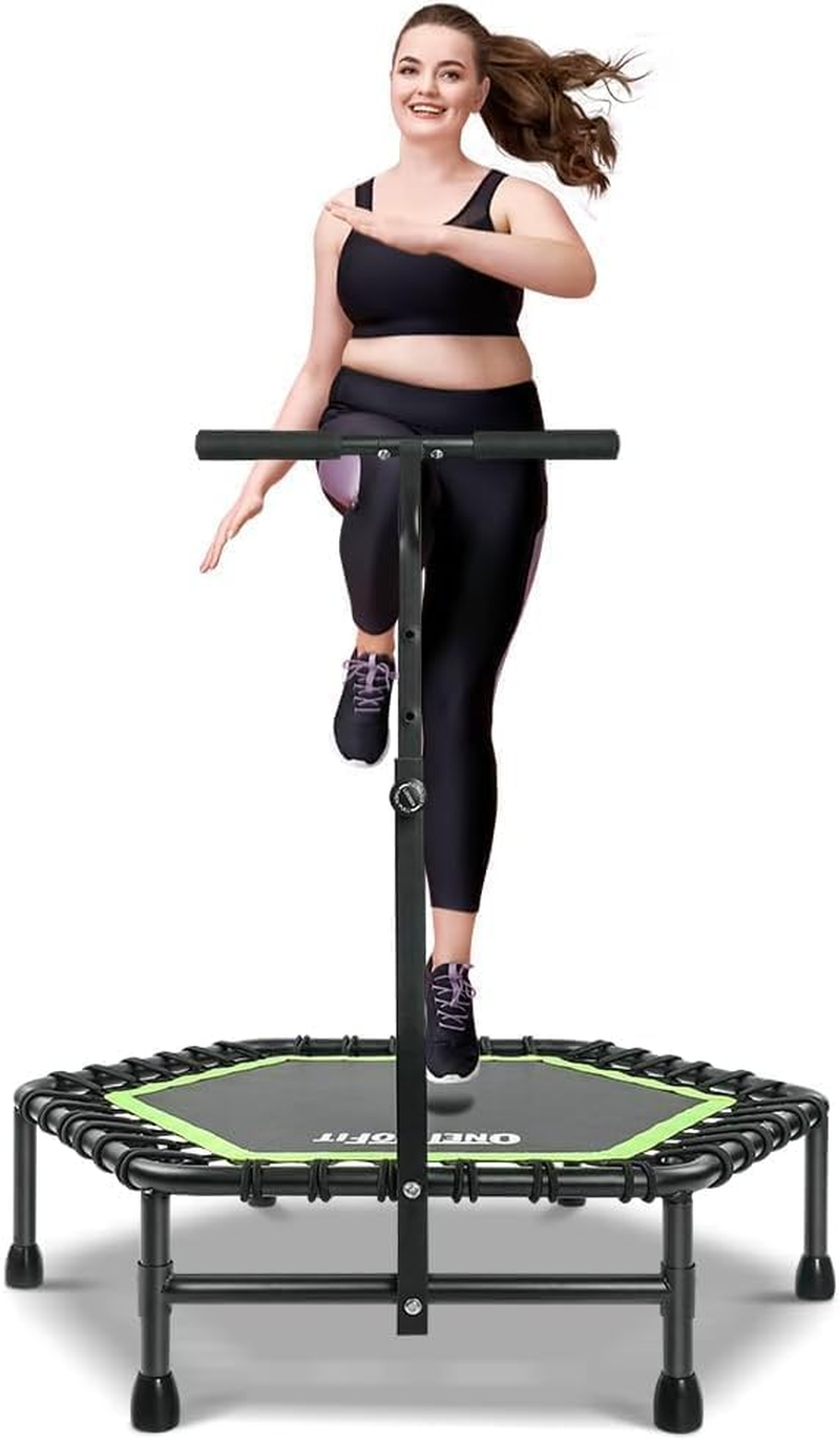 Miniatura: ONETWOFIT 107/114Cm Trampolín De Rebote Para Adultos, Mini Trampolín Silencioso 