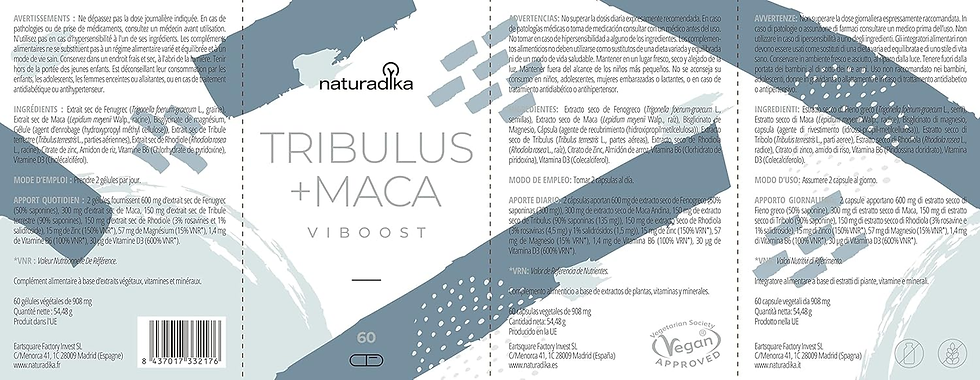 Miniatura: Viboost Tribulus Terrestris + Maca Andina Capsulas - Booster De Testosterona Hom