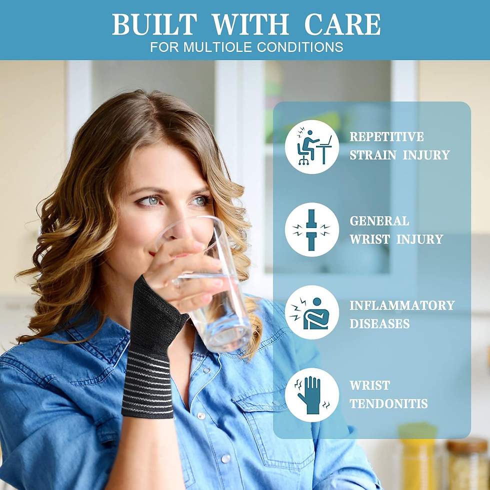 Miniatura: Muñequera Tendinitis Muñeca, 2 PCS Muñequeras Ajustable Tunel Carpiano, Muñequer