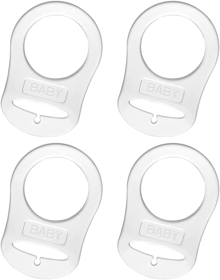 4Pcs Anillo Silicona Chupete Bebé Clips Porta Adaptador Anillo De Mam Botón De S